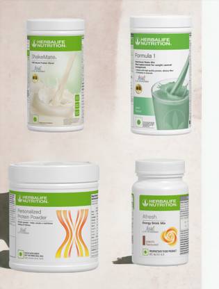 HERBALIFE F1 SHAKE MIX-PAAN,ELAICHI,SHAKEMATE AND PP-200GM (PACK OF 4) Protein Shake