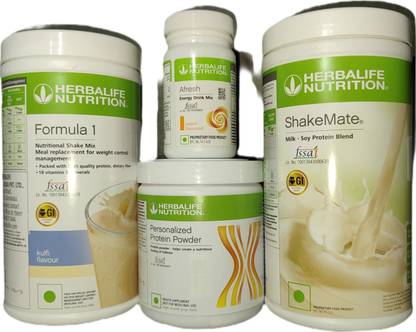Herbalife Nutrition Formula 1 Kulfi + Protein Powder 200 G+ Shake Mate + Afresh - Peach Protein Shake