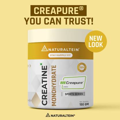 NaturalteinLNG Unflavoured Vegan Creatine Monohydrate Powder from Creapure ® 150 g Creatine