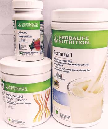 HERBALIFE Formula 1 Kulfi Flavor 500g With Protine Powder 200g + Tulshi Afresh 50g Protein Blends