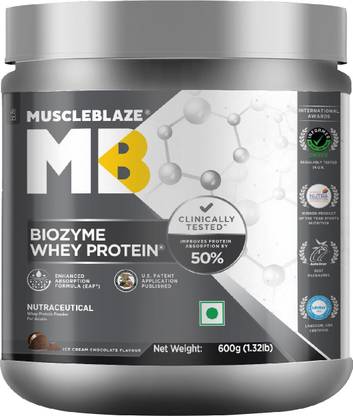 MUSCLEBLAZE Biozyme Whey Isolate as Primary Protein, Labdoor USA Certified Whey Protein