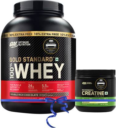 Optimum Nutrition Combo 5lbs DRC, 250gm Creatine Powder Whey Protein