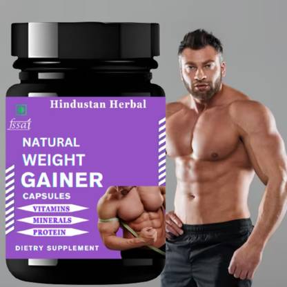 hindustan herbal Natural Weight Gainer | AYURVEDA Muscle Max Capsule for Weight Gain Weight Gainers/Mass Gainers