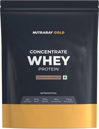 Nutrabay Gold 100% Whey Protein Concentrate with Digestive Enzymes & Vitamin Minerals Whey Protein