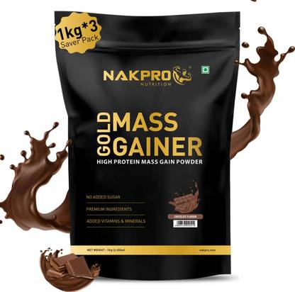 Nakpro Mass Gainer Protein Powder Supplement with Creatine and Vitamin & Minerals Weight Gainers/Mass Gainers