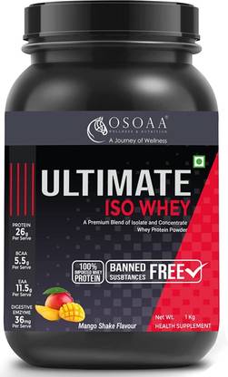 Osoaa Whey Ultimate Iso Whey Protein Supplement 24g Protein Isolate Weight Management Whey Protein