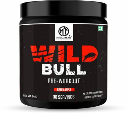 Muscle Trail Wild Bull |3.7g Beta Alanine |1.5g L-Taurine |200mg Caffeine Anhydrous | Pre Workout