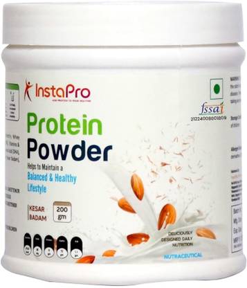 instapro Nourishing Kesar Badam Clean Formula 100% Vegetarian Tastes Best with Milk Casein Protein