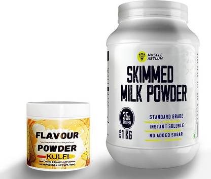 Muscle Asylum Skimmed Milk Powder, 35g Protein | 100% Pure & Natural| With Flavour Powder Whey Protein