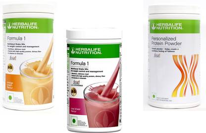 HERBALIFE Formula 1 Shake Orange Cream & Rose Kheer Flavor With Protein Powder 400 Gm Protein Shake
