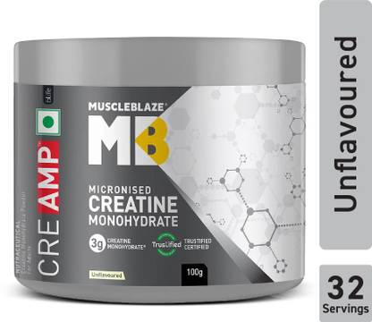 MUSCLEBLAZE Micronised Creatine Monohydrate CreAMP Powder, Trustified Certified Creatine