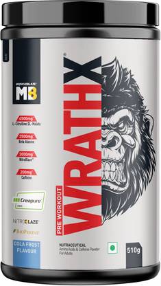 MUSCLEBLAZE Pre Workout WrathX with Creapure,Nitroblaze & BioPerine Pre Workout
