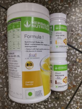 HERBALIFE F1 SHAKE MIX-MANGO,AFRESH-GINGER,ELAICHI (PACK OF 3) Protein Shake