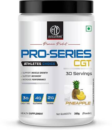 Muscle Trail CGT-Creatine, Glutamine & Taurine, Supports Strength, Performance 30 servings Pre Workout