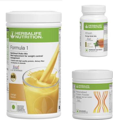 HERBALIFE Formula1 Nutrition Mango 500g Protine Powder 200g & Tulshi Afresh 50g Plant-Based Protein