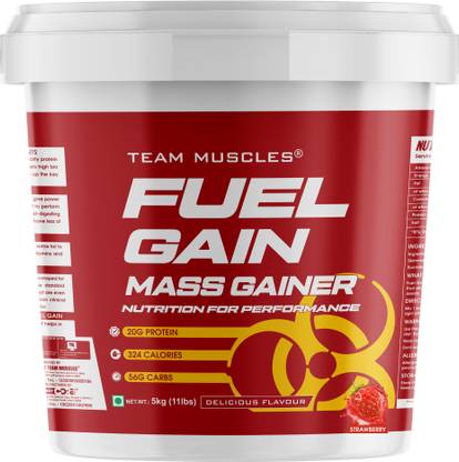 TEAM MUSCLES TM Fuel Gain Mass Gainer-5 Kg| Weight Gainer | Heavy Weight Gainer | Bulk Gainer Whey Protein