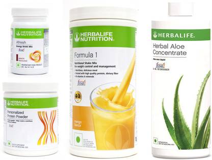 HERBALIFE Formula 1Mango Flavor+ Protein + Aloe concentrate + Afresh Elaichi Protein Shake