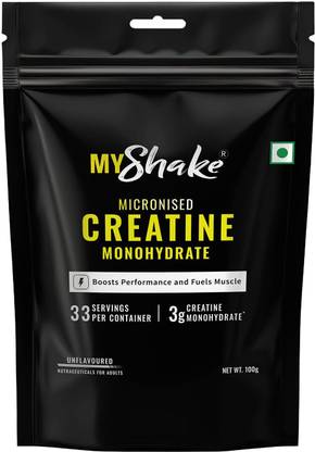 MYSHAKE Micronised Creatine Monohydrate | Rapid Absorption,Boost Performance | 100% Pure Creatine