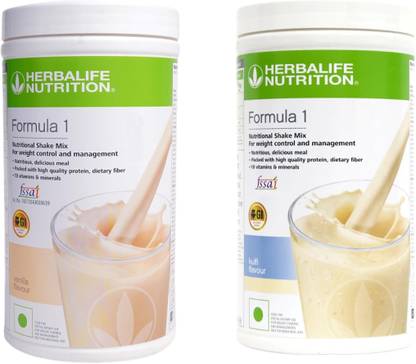 HERBALIFE Formula 1 Shake Mix- Vanilla Flavor & Kulfi Flavor For Weight Loss Plant-Based Protein