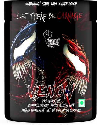 Muscle Weapon Venom Preworkout 180g, 30+ Servings, 6g per scoop Pre Workout