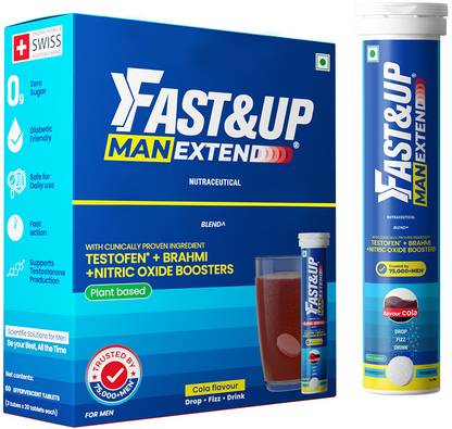 FAST&UP Man Extend | Nitric Booster & Energizing Blend for Prolonged Performance Pre Workout