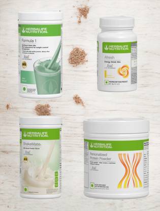 HERBALIFE F1 SHAKE MIX-PAAN,SHAKEMATE,PP-200GM AND LEMON (PACK OF 4) Protein Shake