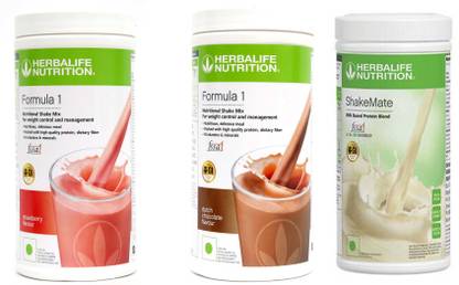 HERBALIFE FORMULA1 STRAWBERRY 500 GRAM & CHOCOLATE 500 GRAM & SHAKEMATE 500 GRAM Protein Shake