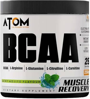 AS-IT-IS Nutrition ATOM BCAA 250g with L-arginine, L-Carnitine, L-Citrulline Mint Mojito Flavor BCAA