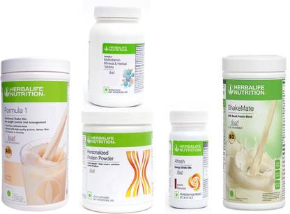 HERBALIFE FORMULA1 VANILLA 500PROTIEN200AFRESH ENERGY DRINK ELAICHI 50 SHAKEMATE 500 F 2 Protein Shake