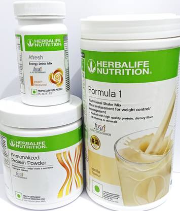 HERBALIFE Formula1 Vanila 500g Protine Powder 200g & Peach Afresh50g Protein Shake