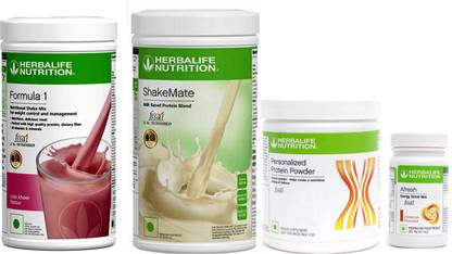 HERBALIFE formula 1 rose & kheer + shakemate + protein powder 200g + afresh cinnamon 50 Plant-Based Protein