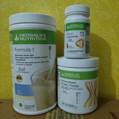 Herbalife Nutrition WEIGHT LOSS COMBO F1 KULFI SHAKE PROTEIN POWDER 200GM AFRESH ELAICHI Protein Bars