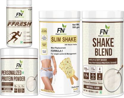 Floral Nutrition Weight Loss Combo Formula 1 Shake, Protein Powder, FFresh Lemon, Shake Blend Protein Shake
