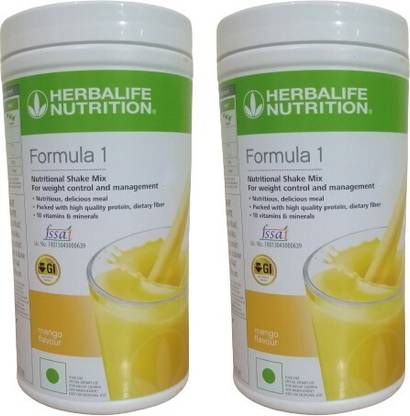 HERBALIFE Formula 1 Nutritional Shake Mango Flavour 2 Pcs Combo Pack Plant-Based Protein
