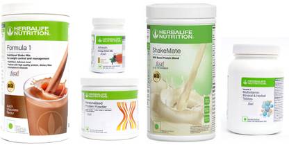 HERBALIFE FORMULA1SHAKE CHOCOLATE +PP200+SHAKEMATE+TULSI+MULTIVITAMIN TABLET Protein Shake