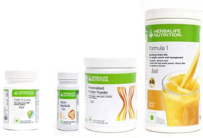 HERBALIFE FORMULA-1SHAKE MANGO-500g+PROTEIN POWDER 200+AFRESH -GINGER-+CELL U LOSS -90 Protein Shake