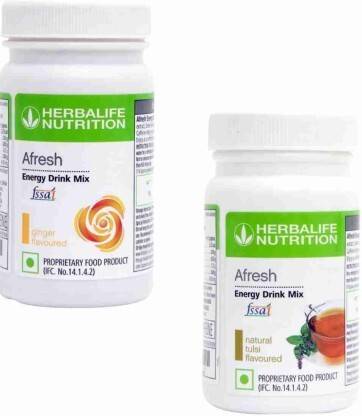 HERBALIFE Nutrition Afresh Energy Drink Mix Combo ginger & Tulsi Flavor Energy Bars Energy Bars