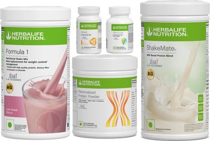 Herbalife Nutrition Formula 1 Shake Afresh Energy Drink Protein 200 g Shakemate Cell u loss Tablets Protein Shake