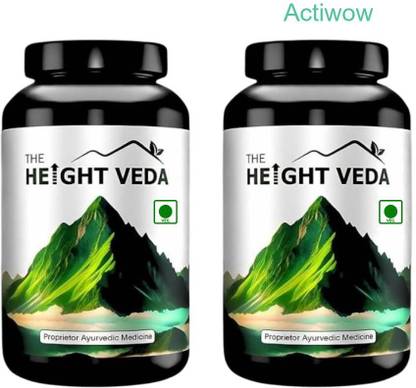 ACTIWOW Height Veda Height Support Supplement for Taller Development Pack of 2 Plant-Based Protein
