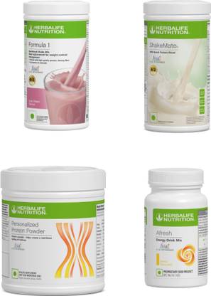 Herbalife Nutrition F1 Shake Rose kheer , Small Protein Powder, ShakeMate , Afresh - Lemon Protein Shake