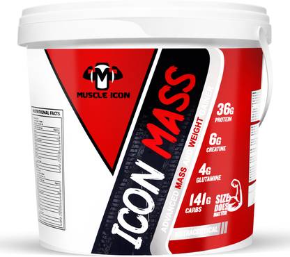 MUSCLE ICON MASS GAINER HIGH PROTEIN FAST MUSCLE RECOVERY (11lbs) Weight Gainers/Mass Gainers