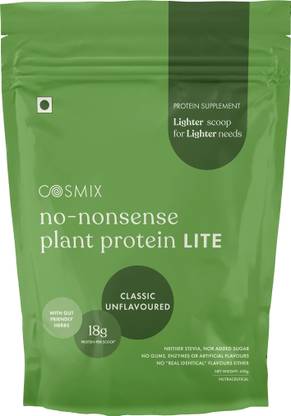 COSMIX No-Nonsense Protein Lite | 18g Serve | Everyday Gut-Friendly Supplement Drink Plant-Based Protein