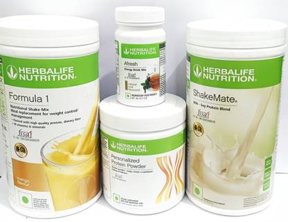 HERBALIFE Formula1 Mango 500g Shakemate 500g Protine 200g & Afresh Tulshi 50g Protein Blends