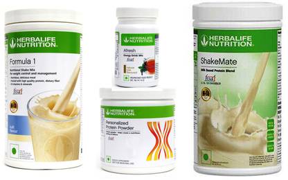 HERBALIFE Formula 1 Kulfi + Protein Powder 200 G + Afresh - Tulsi + Shake Mate Protein Shake