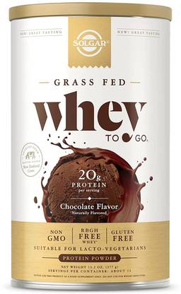 Solgar Whey To Go Protein Powder* Natural Chocolate Flavor 16 oz Whey Protein