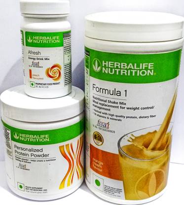 HERBALIFE Formula1 Orange 500g Protine Powder 200g & Peach Afresh 50g Plant-Based Protein