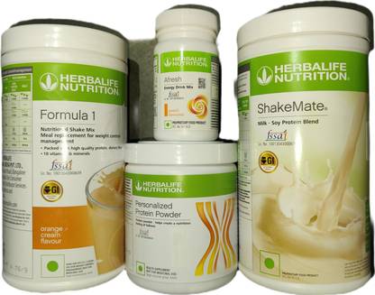 Herbalife Nutrition Formula 1 Orange + Protein Powder 200 G+ Shake Mate + Afresh - Peach Protein Shake