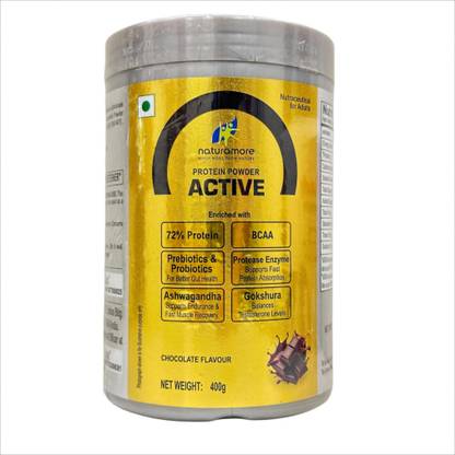 Naturamore Netsurf Active | 72% Plant-based protein with BCAA | Digestive Enzyme| BCAA