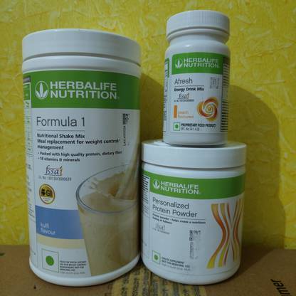 Herbalife Nutrition WEIGHT LOSS COMBO F1 KULFI SHAKE PROTEIN POWDER 200GM AFRESH PEACH Protein Bars