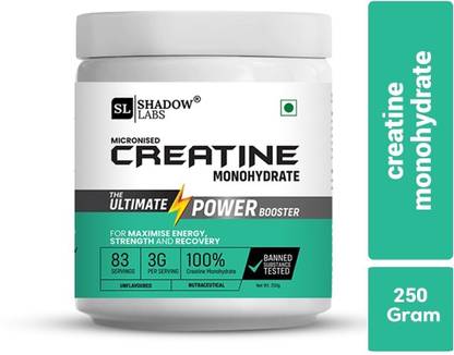 Shadow Labs 100% Pure Micronised Creatine Monohydrate powder (83 Serving) Creatine